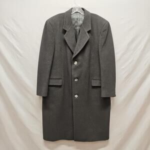 Silver Cloud Coat Mens 44R Gray Cashmere Blend Wool Overcoat Long Topcoat